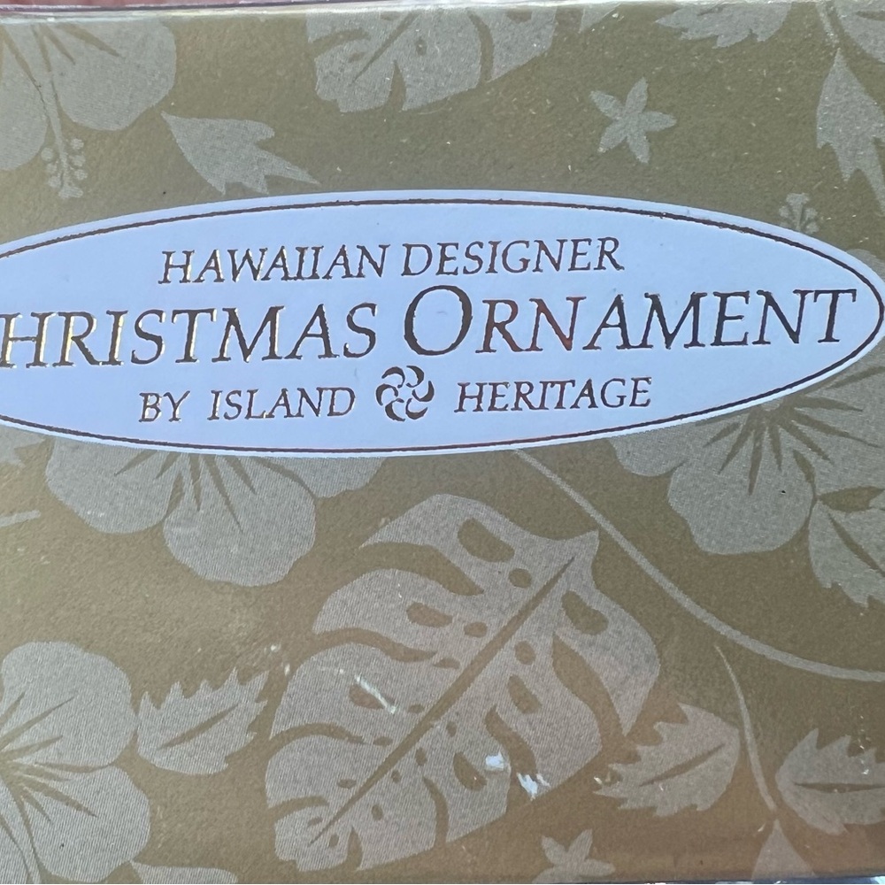 Vtg Hawaiian Golfing Santa Christmas Ornament Island Heritage Aloha Shirt Lei - Picture 4 of 6